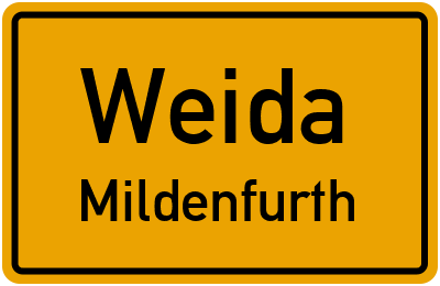 Straßenverzeichnis Weida Mildenfurth