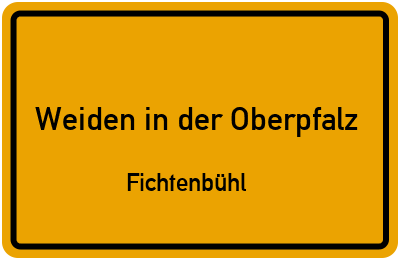 Straßenverzeichnis Weiden in der Oberpfalz Fichtenbühl