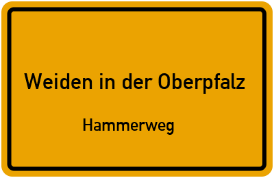 Straßenverzeichnis Weiden in der Oberpfalz Hammerweg