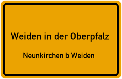 Straßenverzeichnis Weiden in der Oberpfalz Neunkirchen b.Weiden