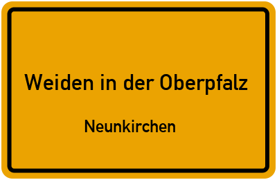 Straßenverzeichnis Weiden in der Oberpfalz Neunkirchen
