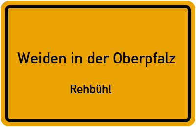 Straßenverzeichnis Weiden in der Oberpfalz Rehbühl
