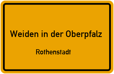 Straßenverzeichnis Weiden in der Oberpfalz Rothenstadt