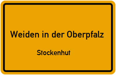 Straßenverzeichnis Weiden in der Oberpfalz Stockenhut