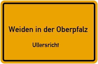 Straßenverzeichnis Weiden in der Oberpfalz Ullersricht