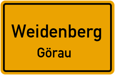 Straßenverzeichnis Weidenberg Görau