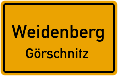 Straßenverzeichnis Weidenberg Görschnitz