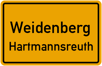 Straßenverzeichnis Weidenberg Hartmannsreuth