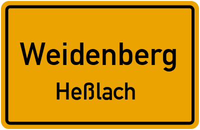Straßenverzeichnis Weidenberg Heßlach