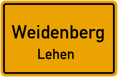 Straßenverzeichnis Weidenberg Lehen