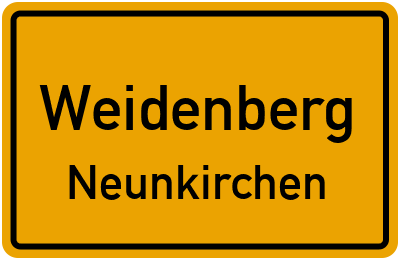 Straßenverzeichnis Weidenberg Neunkirchen