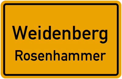 Straßenverzeichnis Weidenberg Rosenhammer