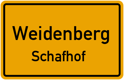 Straßenverzeichnis Weidenberg Schafhof
