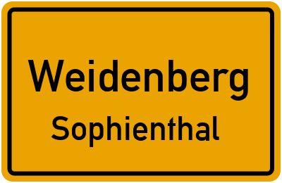 Straßenverzeichnis Weidenberg Sophienthal