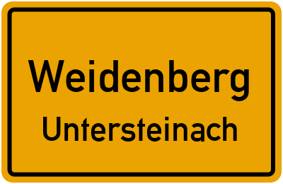 Straßenverzeichnis Weidenberg Untersteinach