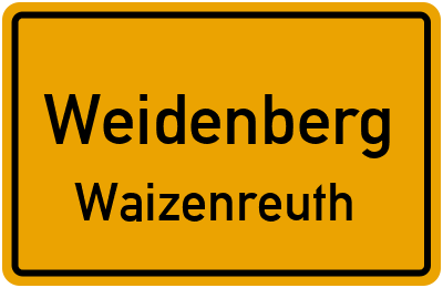 Straßenverzeichnis Weidenberg Waizenreuth