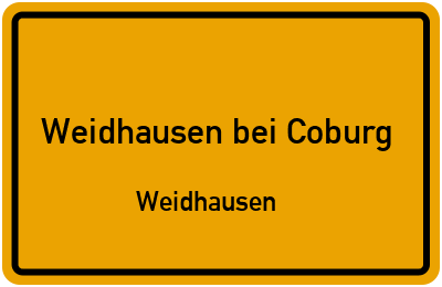 Straßenverzeichnis Weidhausen bei Coburg Weidhausen