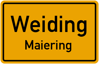 Straßenverzeichnis Weiding Maiering