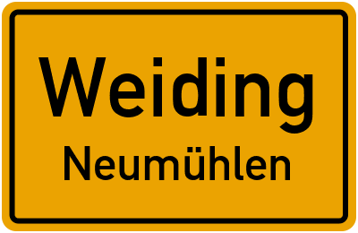 Straßenverzeichnis Weiding Neumühlen