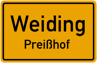 Straßenverzeichnis Weiding Preißhof