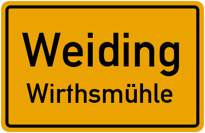 Straßenverzeichnis Weiding Wirthsmühle