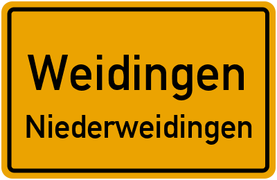 Straßenverzeichnis Weidingen Niederweidingen