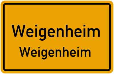 Straßenverzeichnis Weigenheim Weigenheim