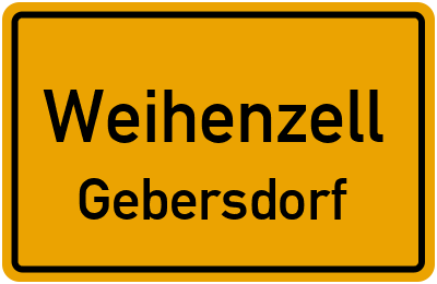 Ortsschild Weihenzell Gebersdorf