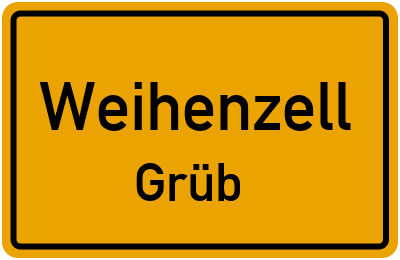 Straßenverzeichnis Weihenzell Grüb