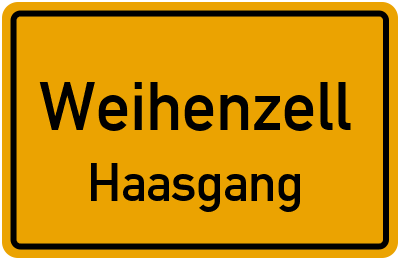 Straßenverzeichnis Weihenzell Haasgang