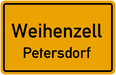 Straßenverzeichnis Weihenzell Petersdorf