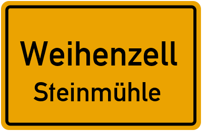 Straßenverzeichnis Weihenzell Steinmühle