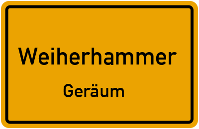 Straßenverzeichnis Weiherhammer Geräum