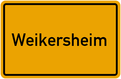 Ortsschild von Stadt Weikersheim in Baden-Württemberg