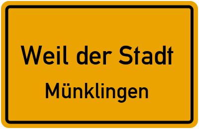 Straßenverzeichnis Weil der Stadt Münklingen