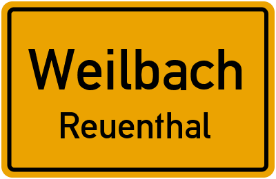 Straßenverzeichnis Weilbach Reuenthal