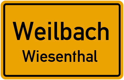 Straßenverzeichnis Weilbach Wiesenthal