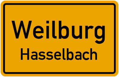 Ortsschild Weilburg Hasselbach