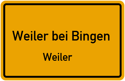 Straßenverzeichnis Weiler bei Bingen Weiler
