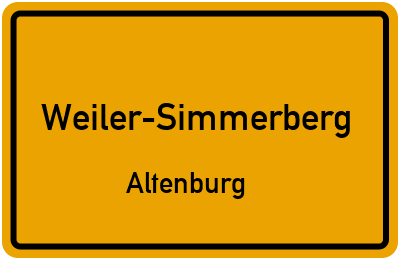 Ortsschild Weiler-Simmerberg Altenburg