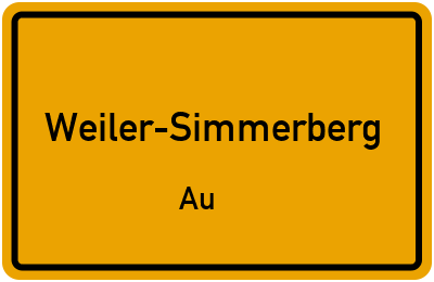 Ortsschild Weiler-Simmerberg Au