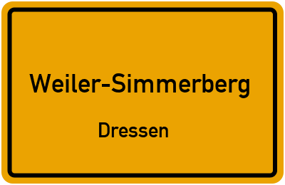 Ortsschild Weiler-Simmerberg Dressen