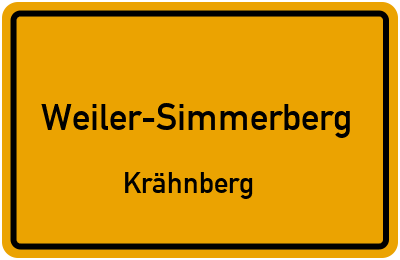 Ortsschild Weiler-Simmerberg Krähnberg