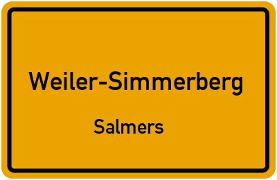 Ortsschild Weiler-Simmerberg Salmers
