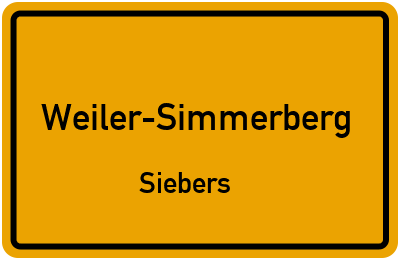 Ortsschild Weiler-Simmerberg Siebers