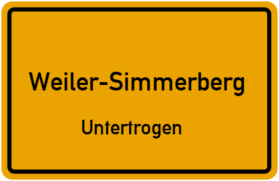 Ortsschild Weiler-Simmerberg Untertrogen