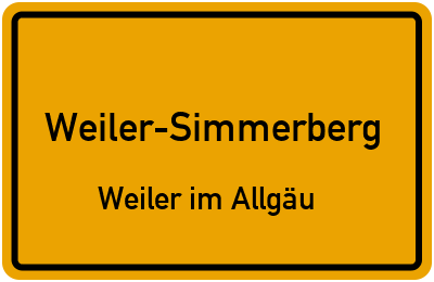 Straßenverzeichnis Weiler-Simmerberg Weiler im Allgäu