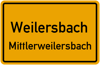 Straßenverzeichnis Weilersbach Mittlerweilersbach