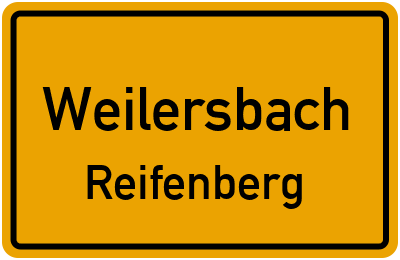 Ortsschild Weilersbach Reifenberg