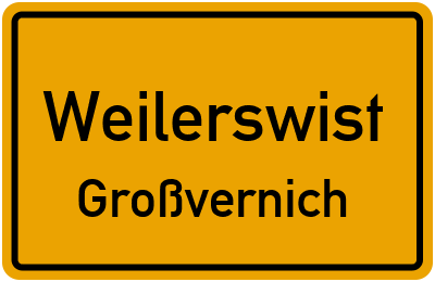 Ortsschild Weilerswist Großvernich